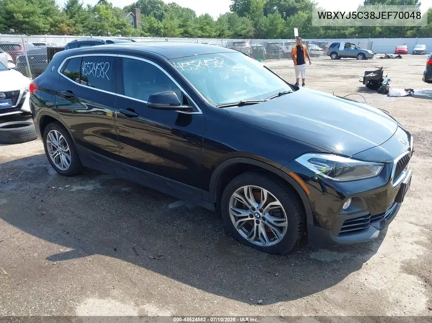 2018 BMW X2 xDrive28I VIN: WBXYJ5C38JEF70048 Lot: 45524582