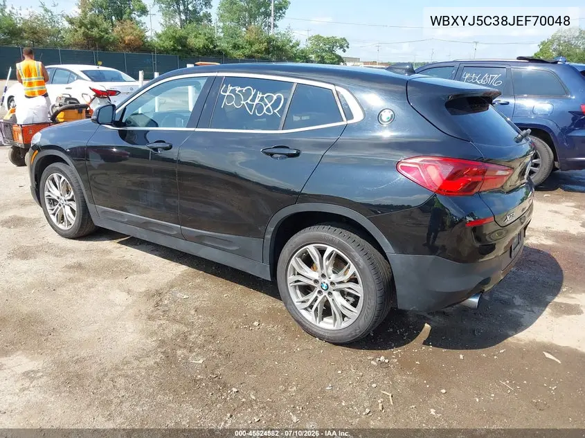 2018 BMW X2 xDrive28I VIN: WBXYJ5C38JEF70048 Lot: 45524582