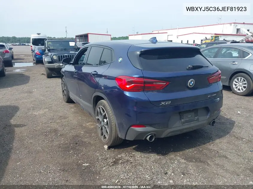 2018 BMW X2 xDrive28I VIN: WBXYJ5C36JEF81923 Lot: 45603026