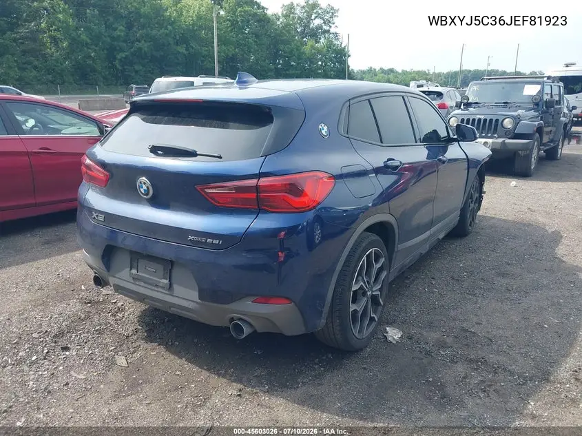 2018 BMW X2 xDrive28I VIN: WBXYJ5C36JEF81923 Lot: 45603026