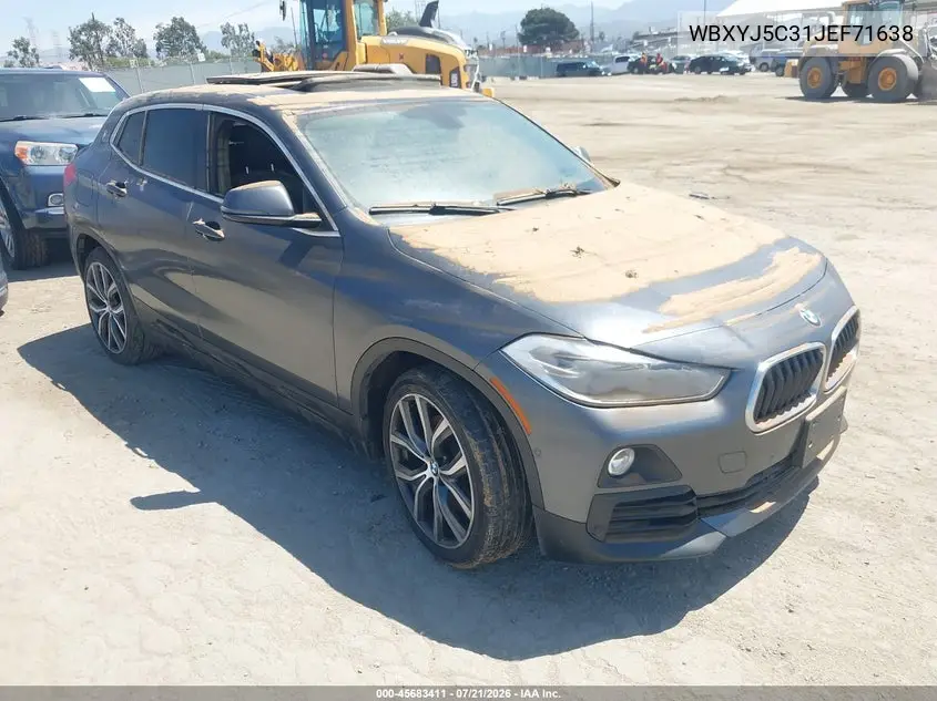 2018 BMW X2 xDrive28I VIN: WBXYJ5C31JEF71638 Lot: 45683411