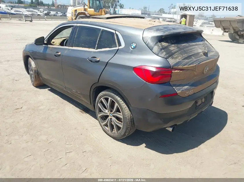 2018 BMW X2 xDrive28I VIN: WBXYJ5C31JEF71638 Lot: 45683411