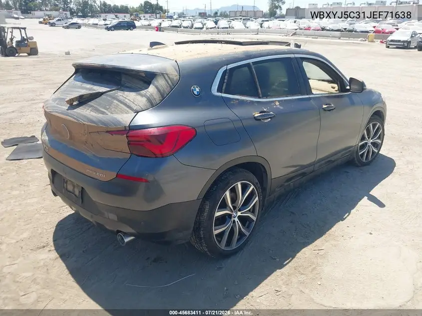 2018 BMW X2 xDrive28I VIN: WBXYJ5C31JEF71638 Lot: 45683411