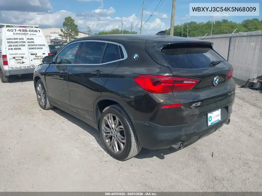 2019 BMW X2 Sdrive28I VIN: WBXYJ3C54K5N68009 Lot: 44761020