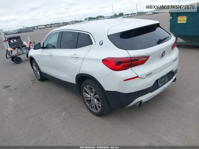 2019 BMW X2 xDrive28I VIN: WBXYJ5C57K5N73670 Lot: 45045748