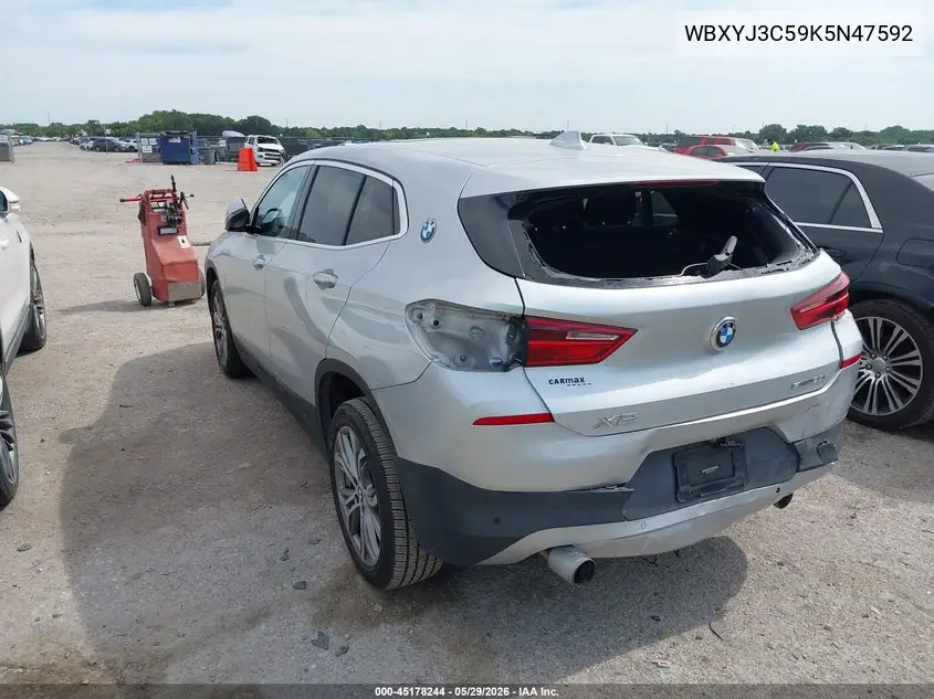 2019 BMW X2 Sdrive28I VIN: WBXYJ3C59K5N47592 Lot: 45178244
