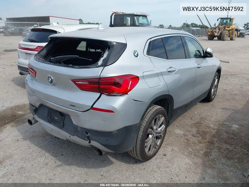 2019 BMW X2 Sdrive28I VIN: WBXYJ3C59K5N47592 Lot: 45178244