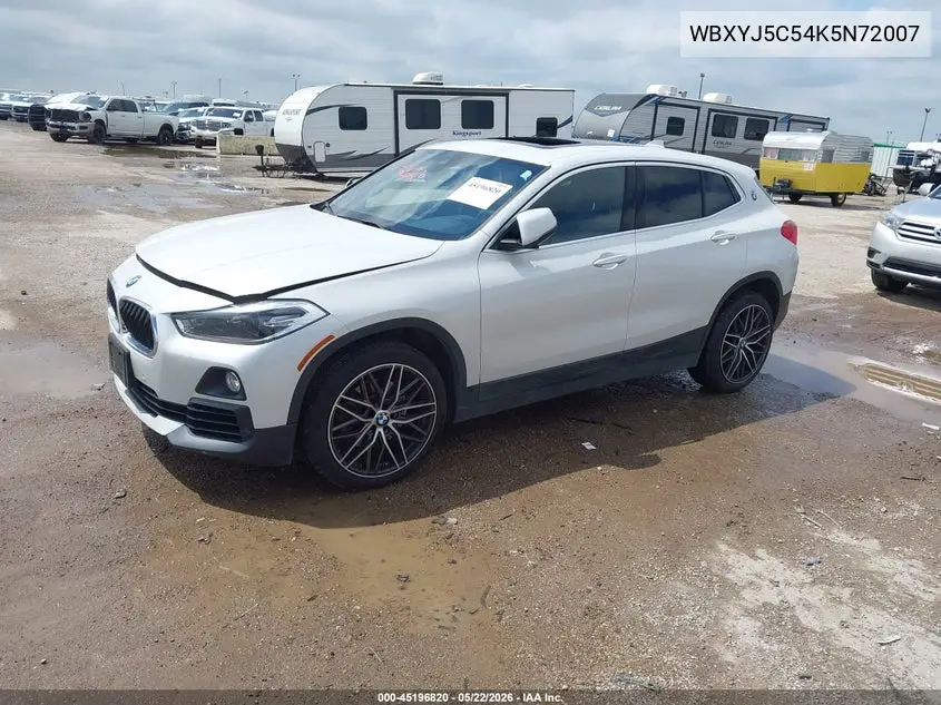 2019 BMW X2 xDrive28I VIN: WBXYJ5C54K5N72007 Lot: 45196820
