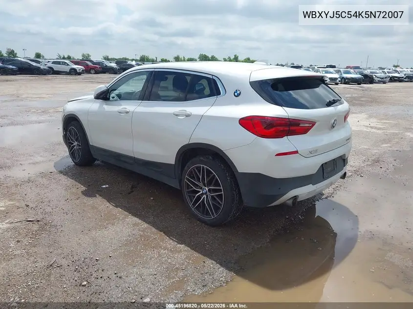 2019 BMW X2 xDrive28I VIN: WBXYJ5C54K5N72007 Lot: 45196820