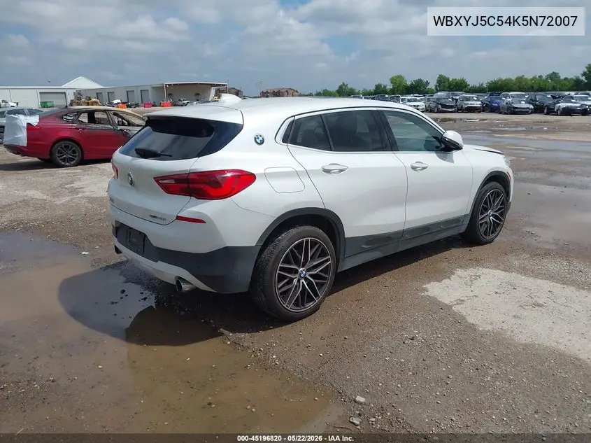 2019 BMW X2 xDrive28I VIN: WBXYJ5C54K5N72007 Lot: 45196820