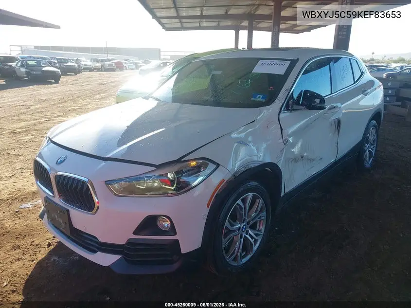 2019 BMW X2 xDrive28I VIN: WBXYJ5C59KEF83653 Lot: 45260009
