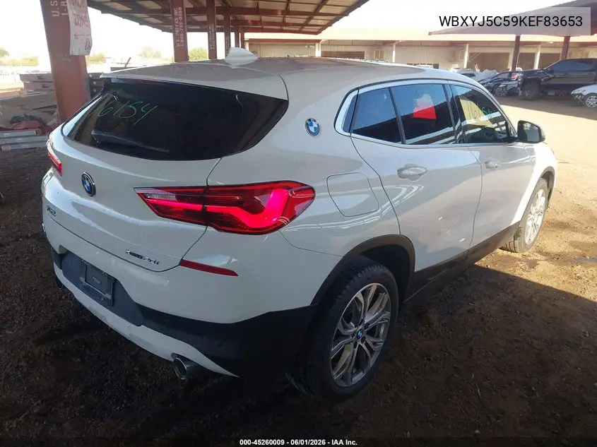 2019 BMW X2 xDrive28I VIN: WBXYJ5C59KEF83653 Lot: 45260009