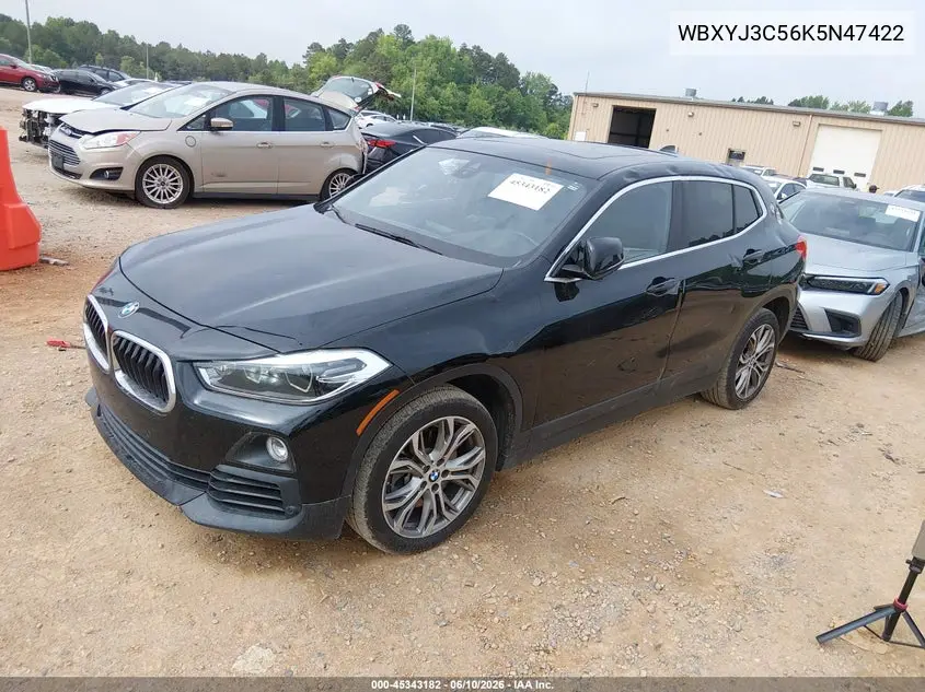 2019 BMW X2 Sdrive28I VIN: WBXYJ3C56K5N47422 Lot: 45343182