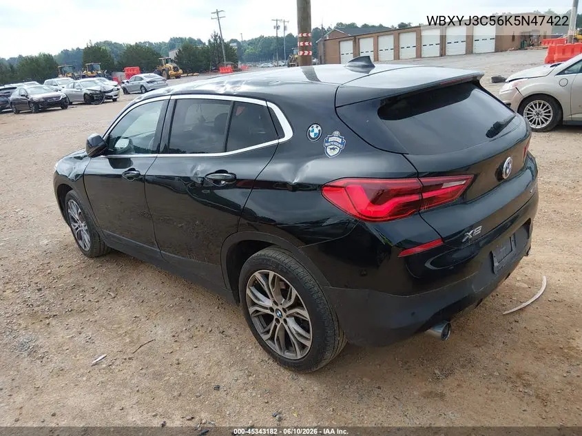 2019 BMW X2 Sdrive28I VIN: WBXYJ3C56K5N47422 Lot: 45343182