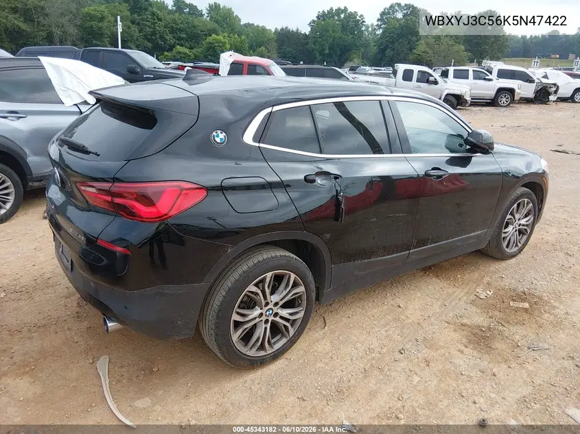 2019 BMW X2 Sdrive28I VIN: WBXYJ3C56K5N47422 Lot: 45343182