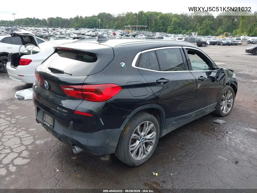 2019 BMW X2 xDrive28I VIN: WBXYJ5C51K5N21032 Lot: 45453222
