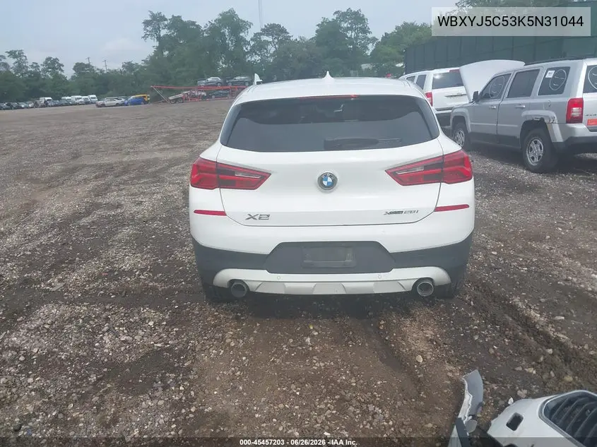 2019 BMW X2 xDrive28I VIN: WBXYJ5C53K5N31044 Lot: 45457203