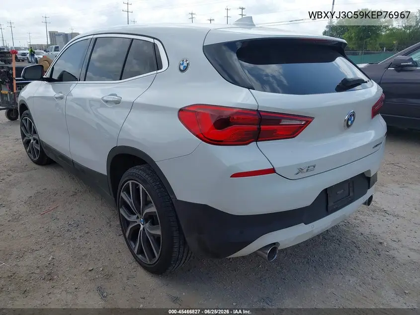 2019 BMW X2 Sdrive28I VIN: WBXYJ3C59KEP76967 Lot: 45466827