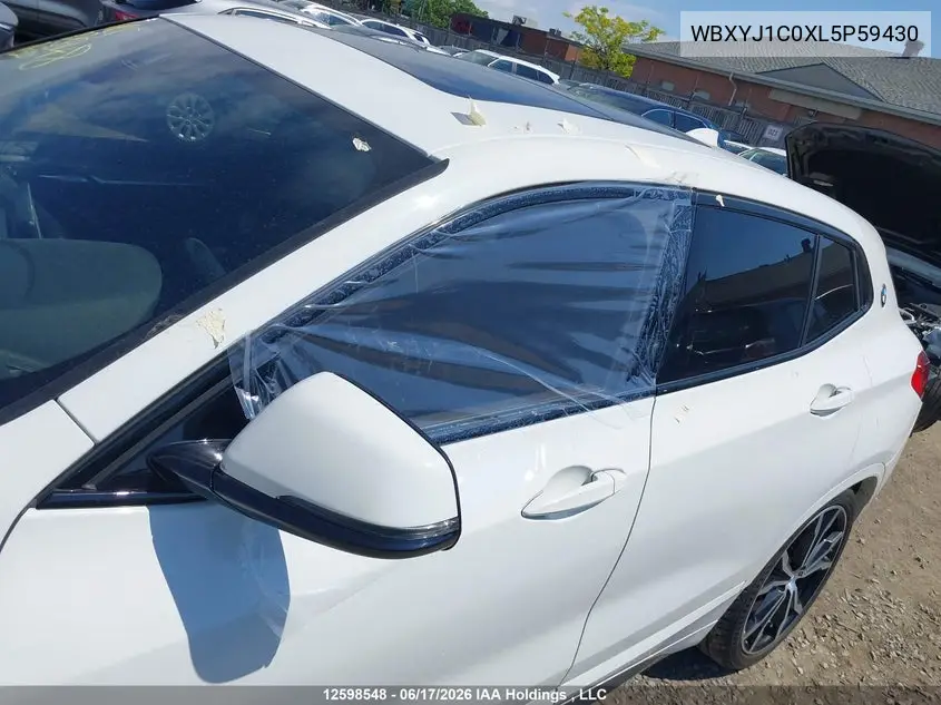 2020 BMW X2 X2 VIN: WBXYJ1C0XL5P59430 Lot: 12598548