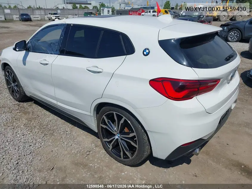 2020 BMW X2 X2 VIN: WBXYJ1C0XL5P59430 Lot: 12598548