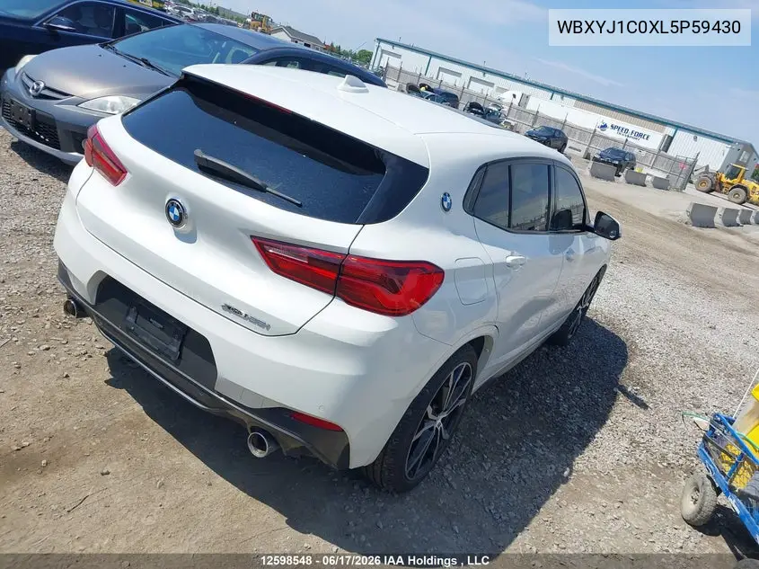 2020 BMW X2 X2 VIN: WBXYJ1C0XL5P59430 Lot: 12598548