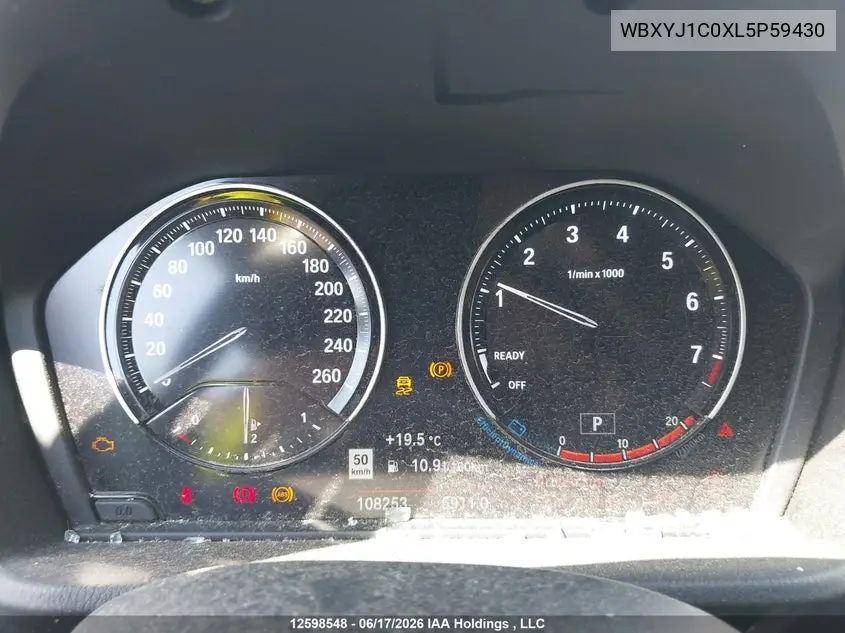 2020 BMW X2 X2 VIN: WBXYJ1C0XL5P59430 Lot: 12598548