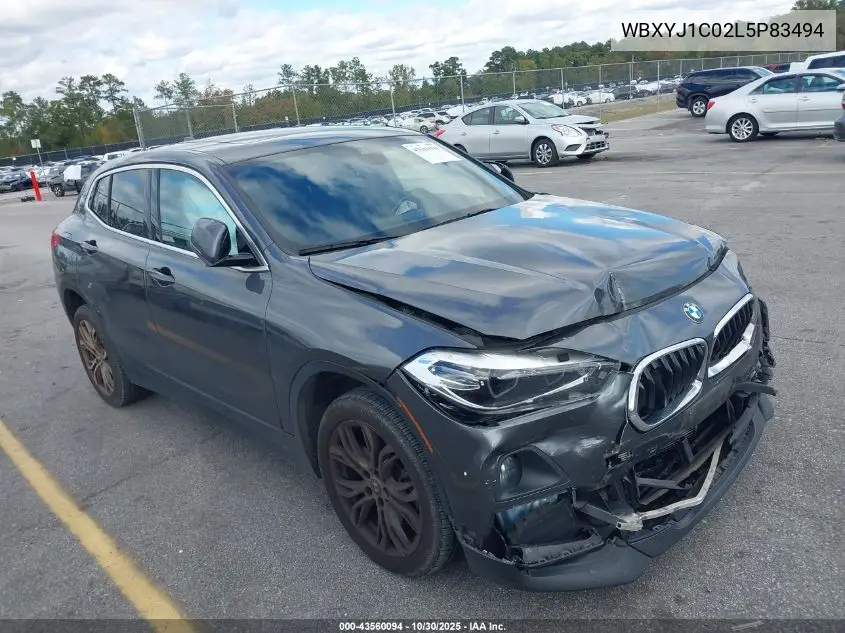 2020 BMW X2 xDrive28I VIN: WBXYJ1C02L5P83494 Lot: 43560094