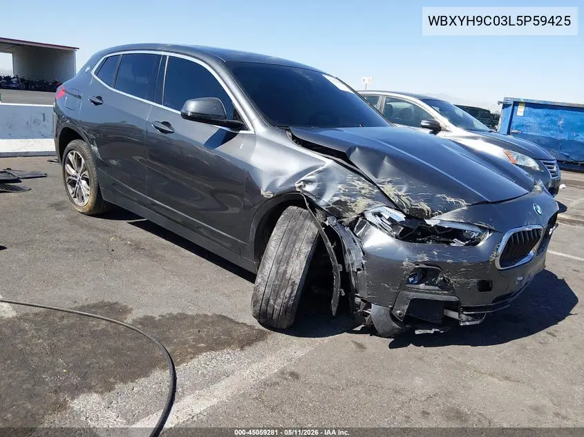 2020 BMW X2 Sdrive28I VIN: WBXYH9C03L5P59425 Lot: 45059281