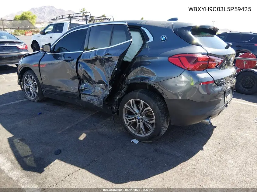 2020 BMW X2 Sdrive28I VIN: WBXYH9C03L5P59425 Lot: 45059281