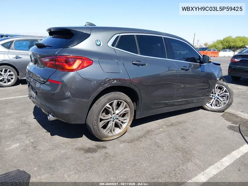 2020 BMW X2 Sdrive28I VIN: WBXYH9C03L5P59425 Lot: 45059281
