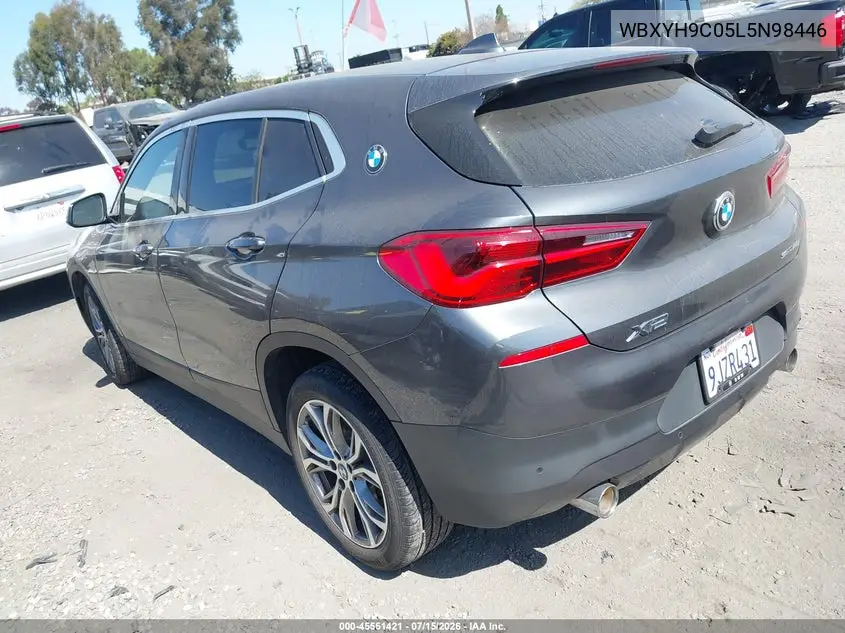 2020 BMW X2 Sdrive28I VIN: WBXYH9C05L5N98446 Lot: 45551421