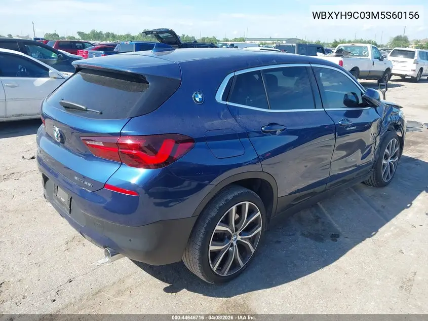 2021 BMW X2 Sdrive28I VIN: WBXYH9C03M5S60156 Lot: 44646716