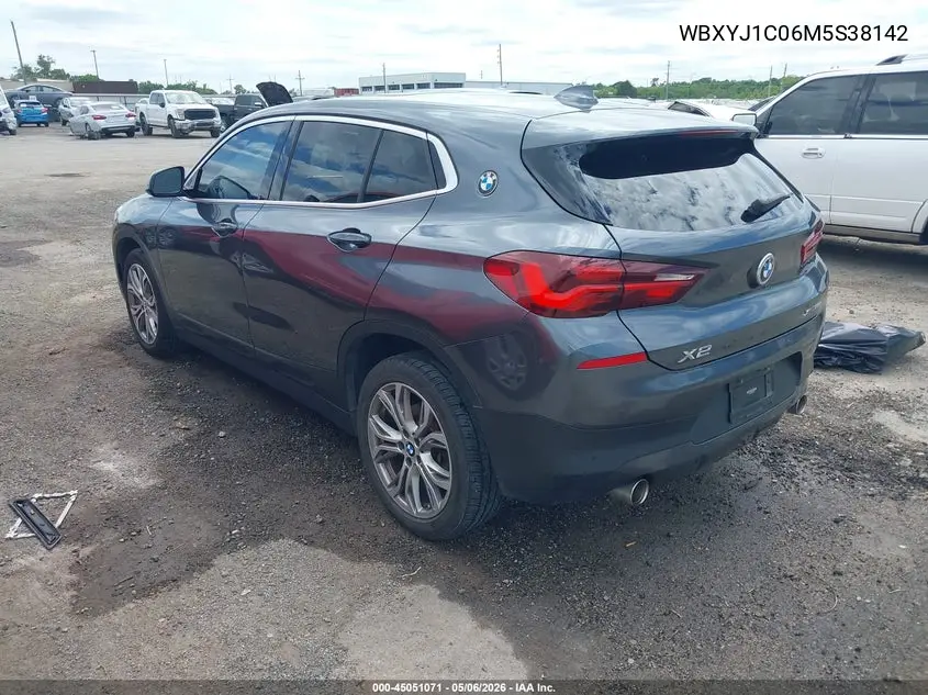 2021 BMW X2 xDrive28I VIN: WBXYJ1C06M5S38142 Lot: 45051071