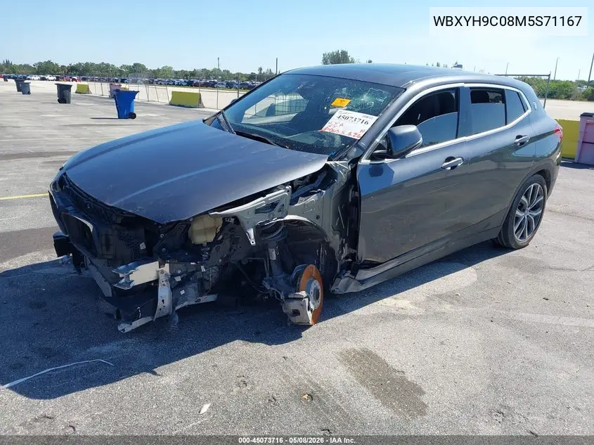 2021 BMW X2 Sdrive28I VIN: WBXYH9C08M5S71167 Lot: 45073716