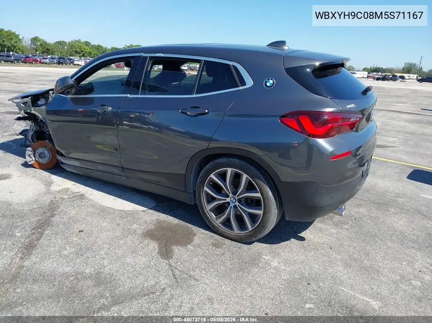 2021 BMW X2 Sdrive28I VIN: WBXYH9C08M5S71167 Lot: 45073716