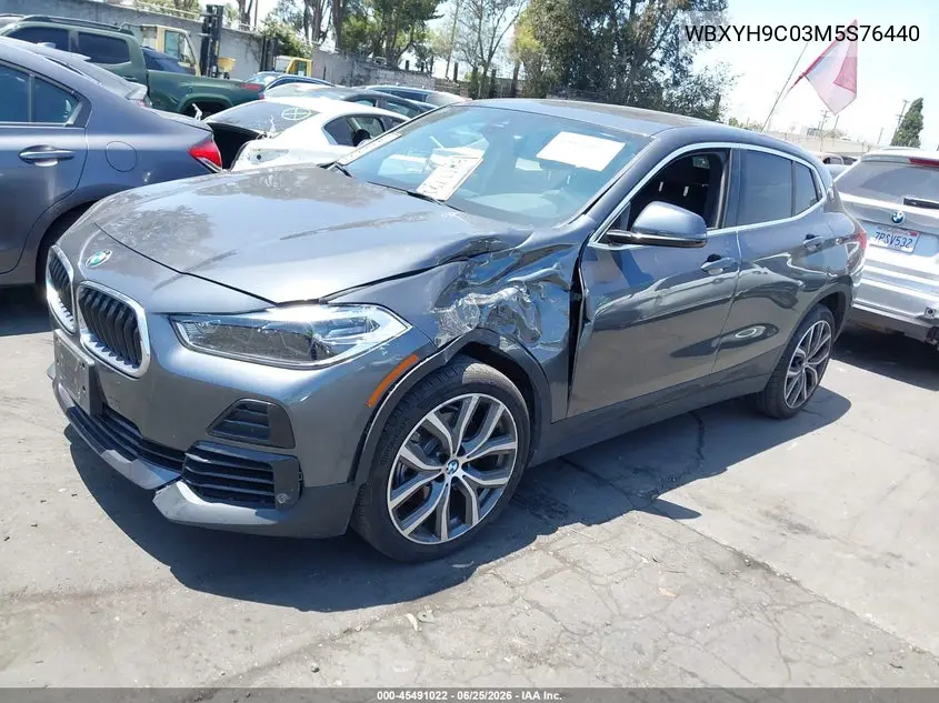 2021 BMW X2 Sdrive28I VIN: WBXYH9C03M5S76440 Lot: 45491022