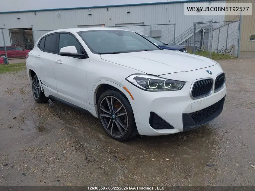 2022 BMW X2 xDrive28I VIN: WBXYJ1C08N5T92577 Lot: 12636559