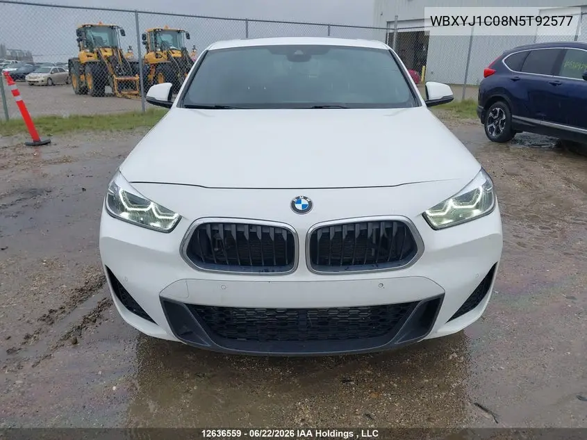 2022 BMW X2 xDrive28I VIN: WBXYJ1C08N5T92577 Lot: 12636559