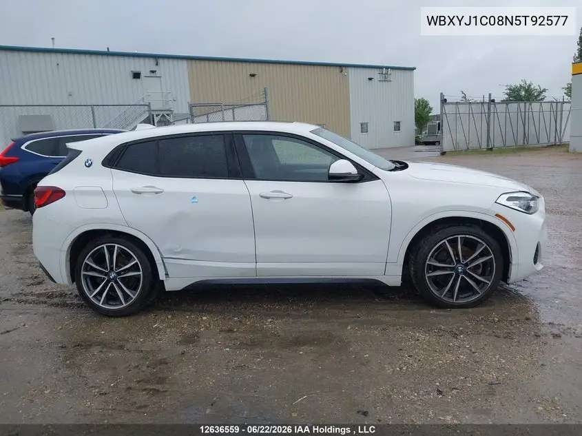 2022 BMW X2 xDrive28I VIN: WBXYJ1C08N5T92577 Lot: 12636559