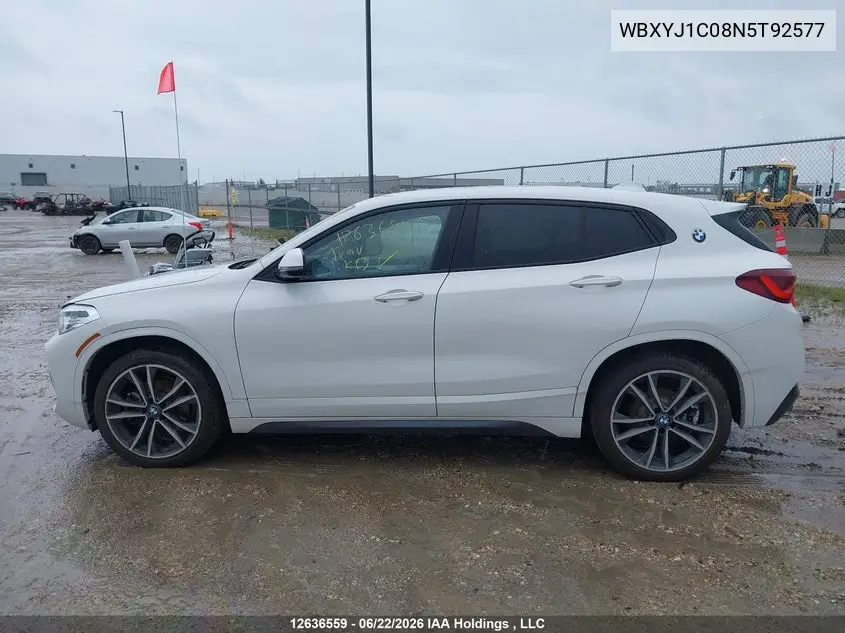 2022 BMW X2 xDrive28I VIN: WBXYJ1C08N5T92577 Lot: 12636559
