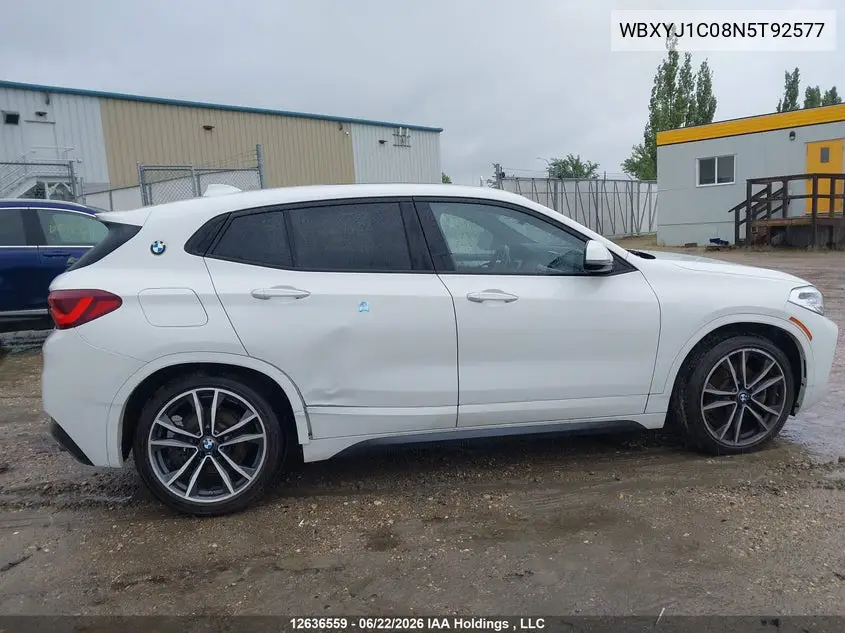 2022 BMW X2 xDrive28I VIN: WBXYJ1C08N5T92577 Lot: 12636559