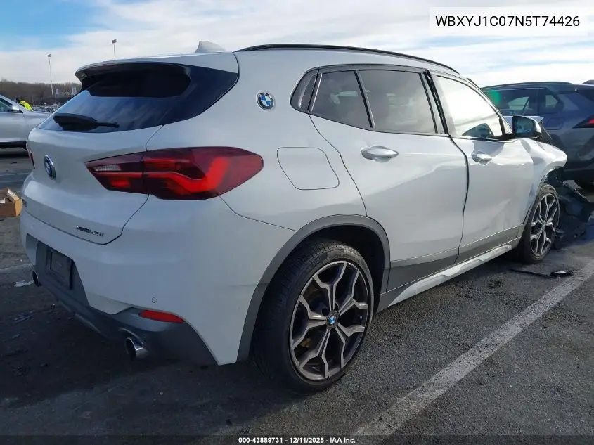 2022 BMW X2 xDrive28I VIN: WBXYJ1C07N5T74426 Lot: 43889731