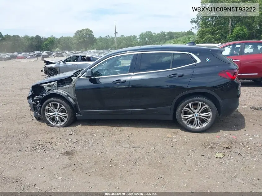 2022 BMW X2 xDrive28I VIN: WBXYJ1C09N5T93222 Lot: 45332579