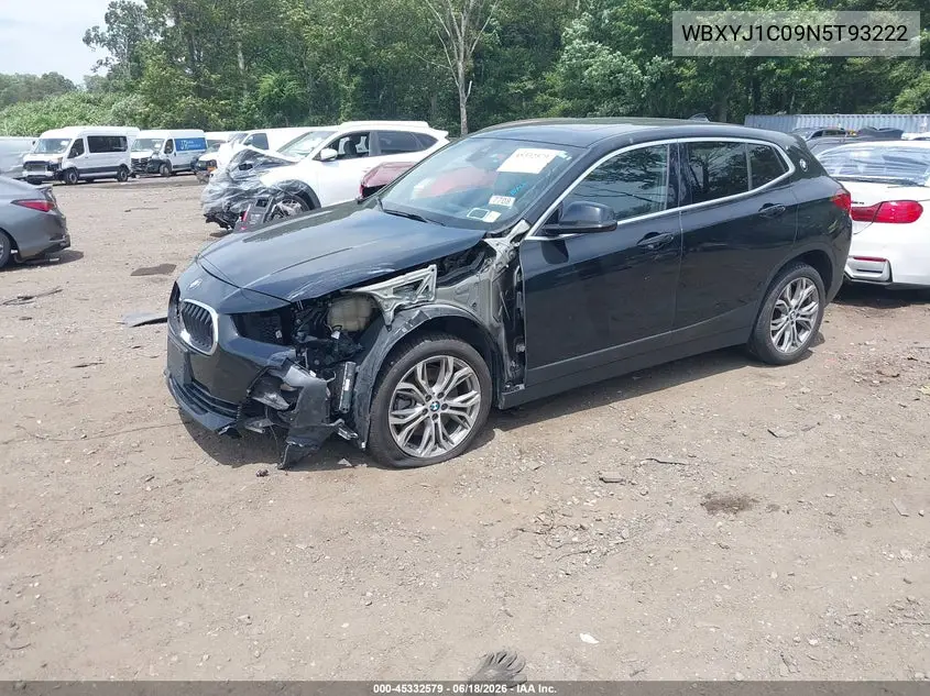 2022 BMW X2 xDrive28I VIN: WBXYJ1C09N5T93222 Lot: 45332579