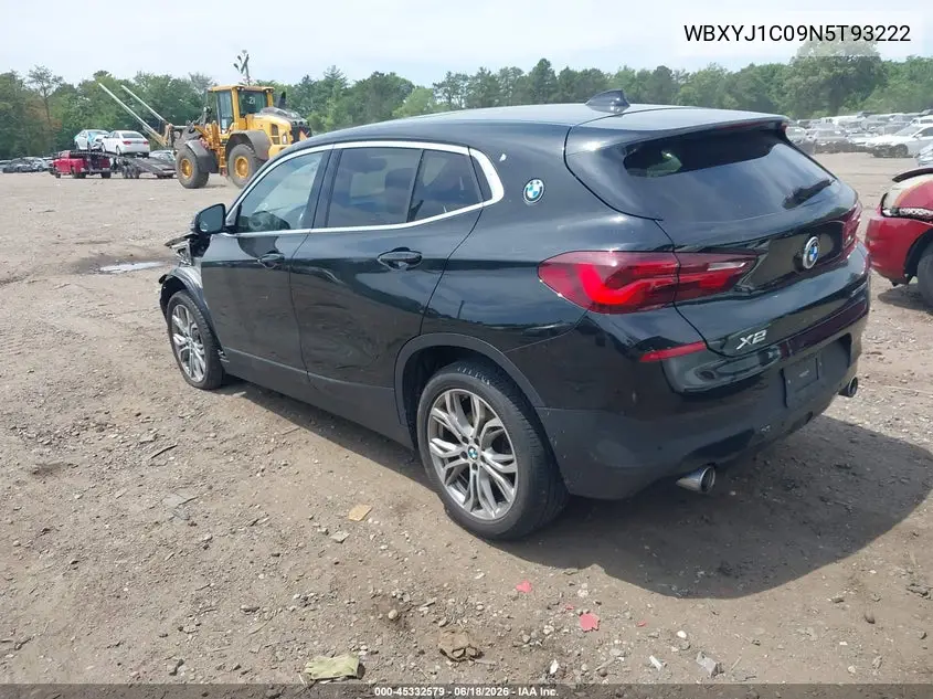 2022 BMW X2 xDrive28I VIN: WBXYJ1C09N5T93222 Lot: 45332579