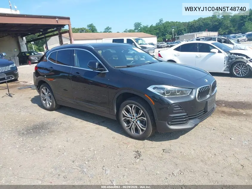 2022 BMW X2 xDrive28I VIN: WBXYJ1C04N5T48740 Lot: 45444963