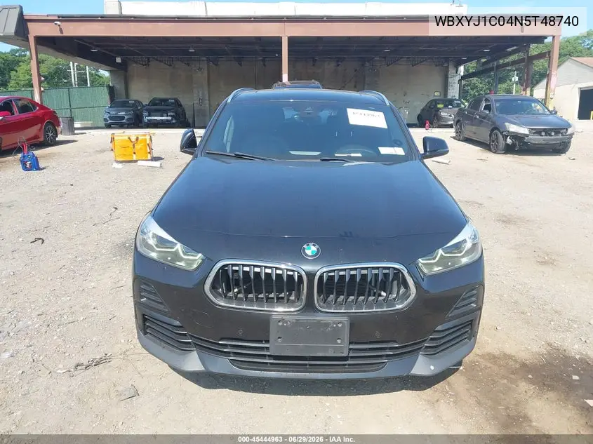 2022 BMW X2 xDrive28I VIN: WBXYJ1C04N5T48740 Lot: 45444963