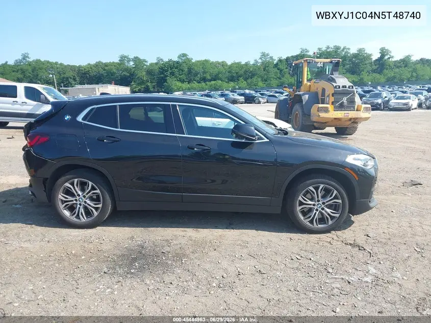 2022 BMW X2 xDrive28I VIN: WBXYJ1C04N5T48740 Lot: 45444963
