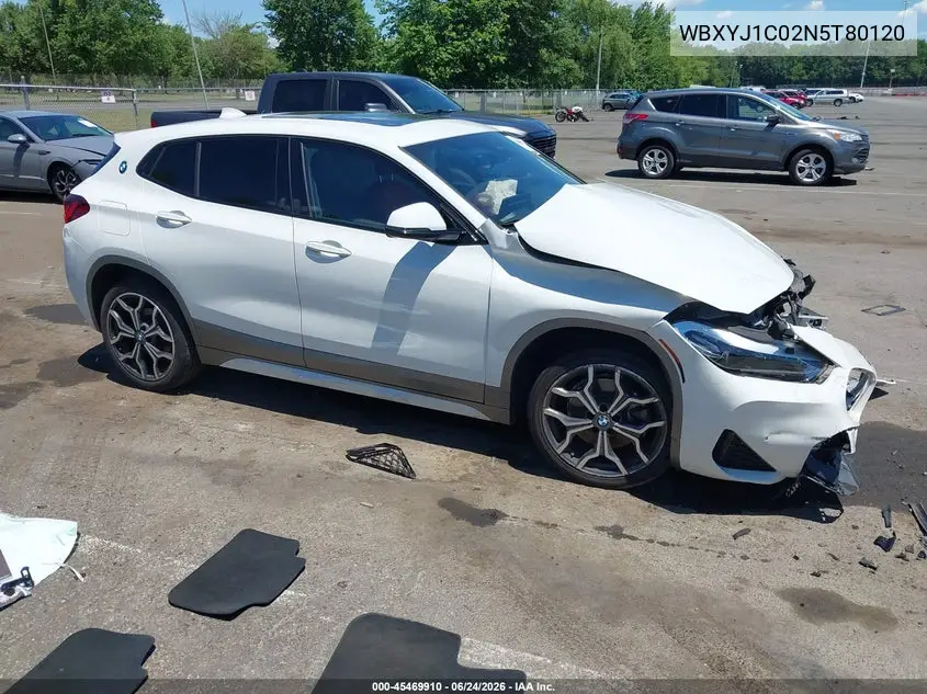 2022 BMW X2 xDrive28I VIN: WBXYJ1C02N5T80120 Lot: 45469910