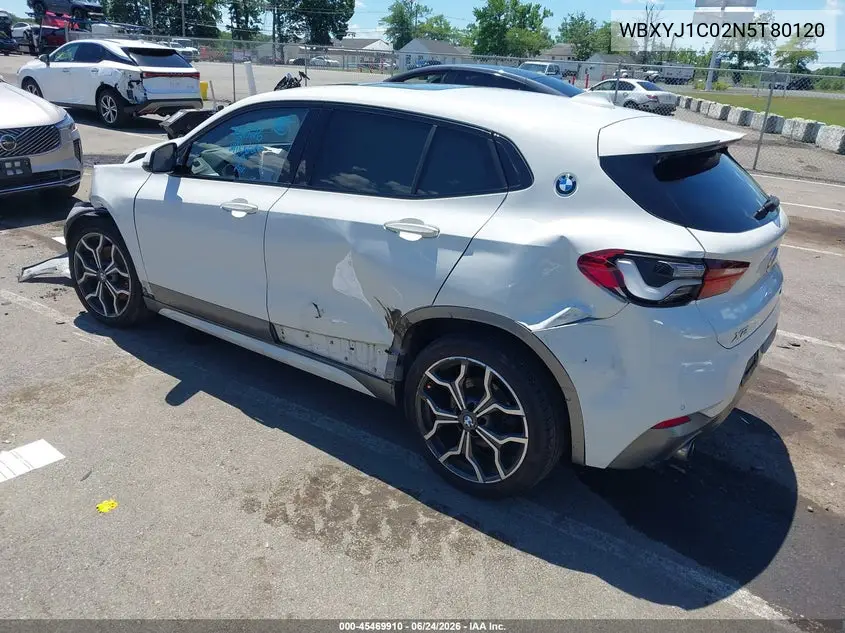 2022 BMW X2 xDrive28I VIN: WBXYJ1C02N5T80120 Lot: 45469910